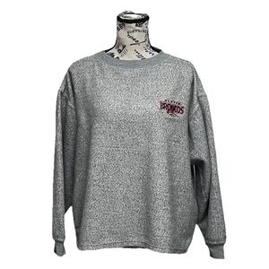 Rare Vintage 1999 The Edge Denver Broncos Sweater Starter Style Gray NFL M Retro